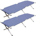 2er-Set Feldbett klappbar, blau