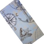 Strandbadetuch mit Anker-Print, 100% Baumwolle, 86 x 160 cm