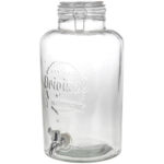 Getränkespender aus Glas, mit Zapfhahn, 8 L, mit Glasdeckel