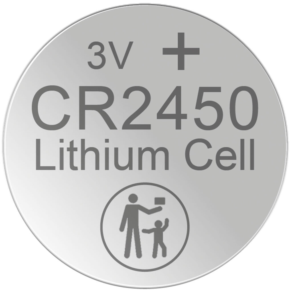 5er-Set Lithium-Knopfzelle CR2450, 3V / 620mAh
