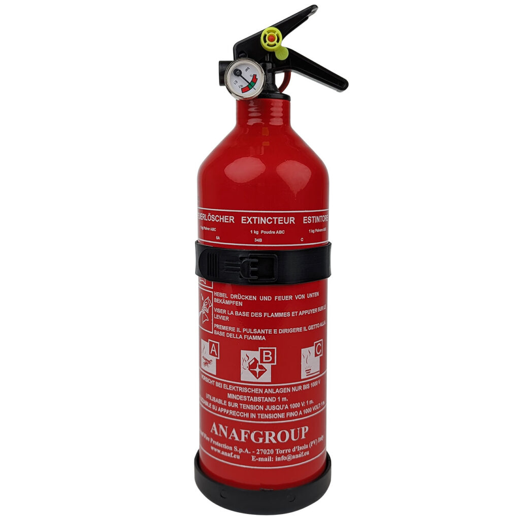 Kompakter ABC-Feuerlöscher für Kfz & Co., 1 kg, 5A 34B C