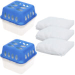 2er-Set Luftentfeuchter-Box mit 3er-Nachfüllpack Granulat-Beutel