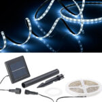 Solar-LED-Streifen mit 180 tageslichtweissen LEDs, 3 m, wetterfest IP65