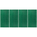4er-Set Kunstrasenteppich, hellgrün, 100 x 200 cm