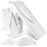 Gemüsereibe V3 Profi Set, 5 Schnittarten, weiss
