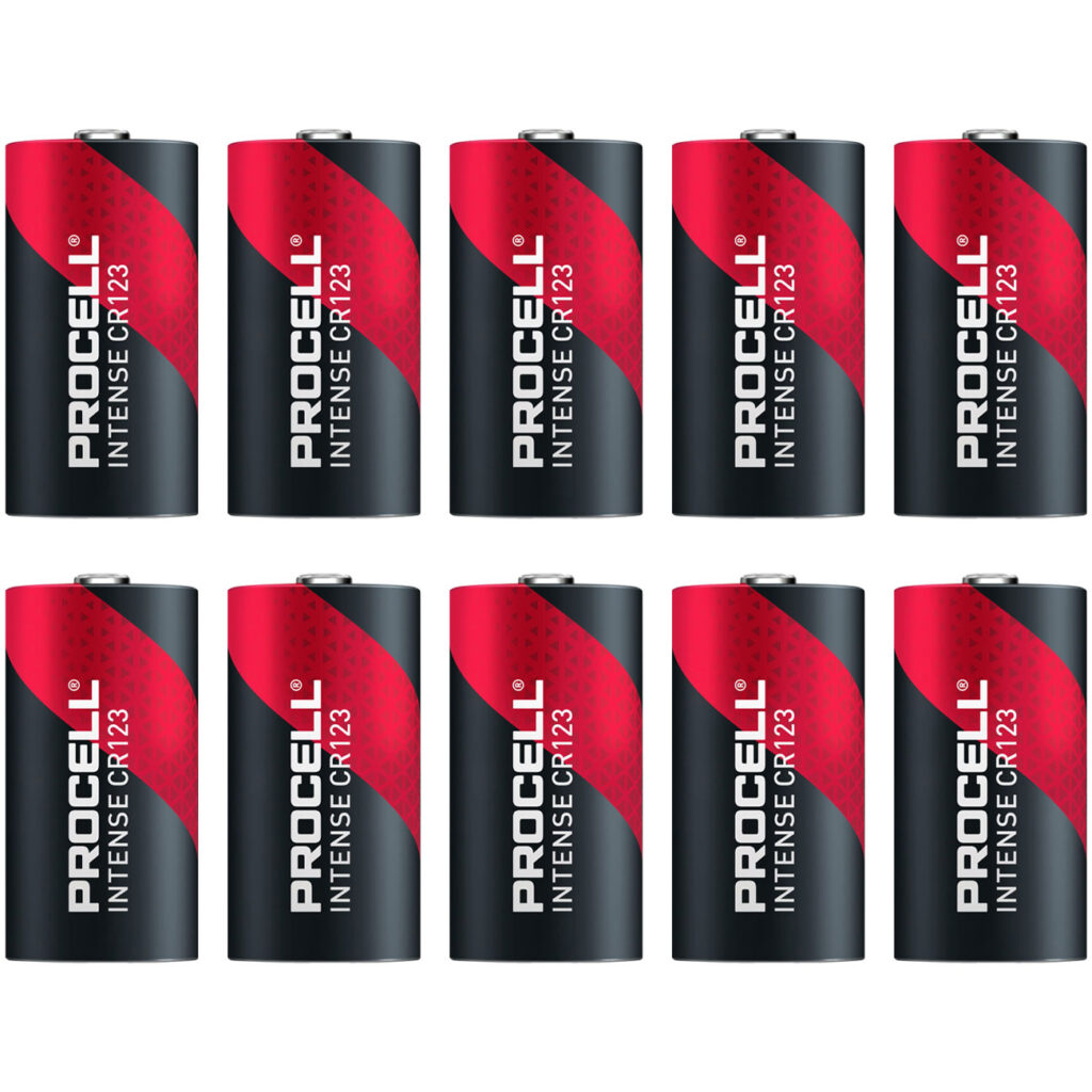 10er-Set CR123 Batterien Lithium, 3V, Intense Power