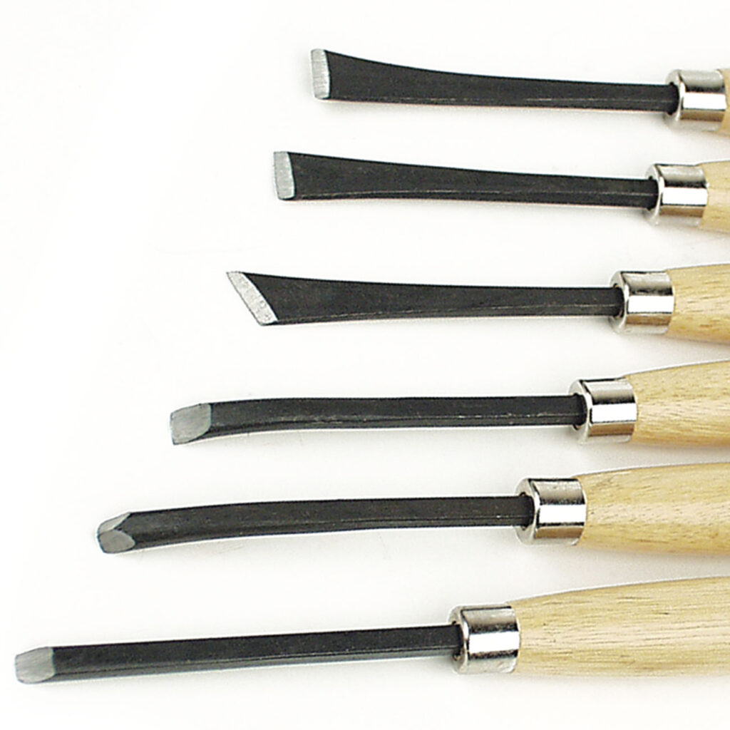 Schnitzwerkzeug-Set, gehärtete Klingen, 6-tlg.