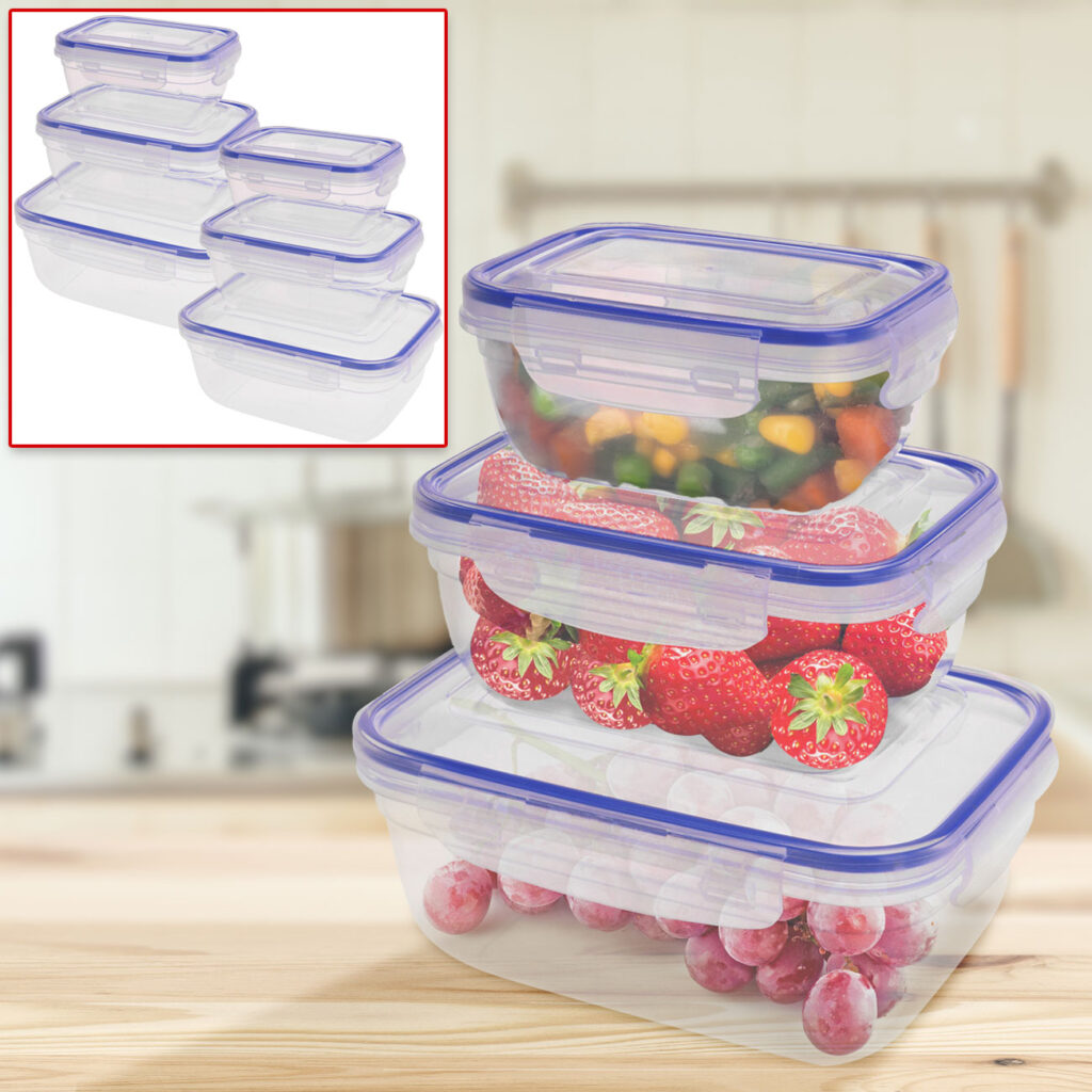 Frischhaltedosen, 6er-Set, je 2 x 400/800/1400 ml, spülmaschinenfest Frischhaltedosen, 6er-Set, je 2 x 400/800/1400 ml, spülmaschinenfest