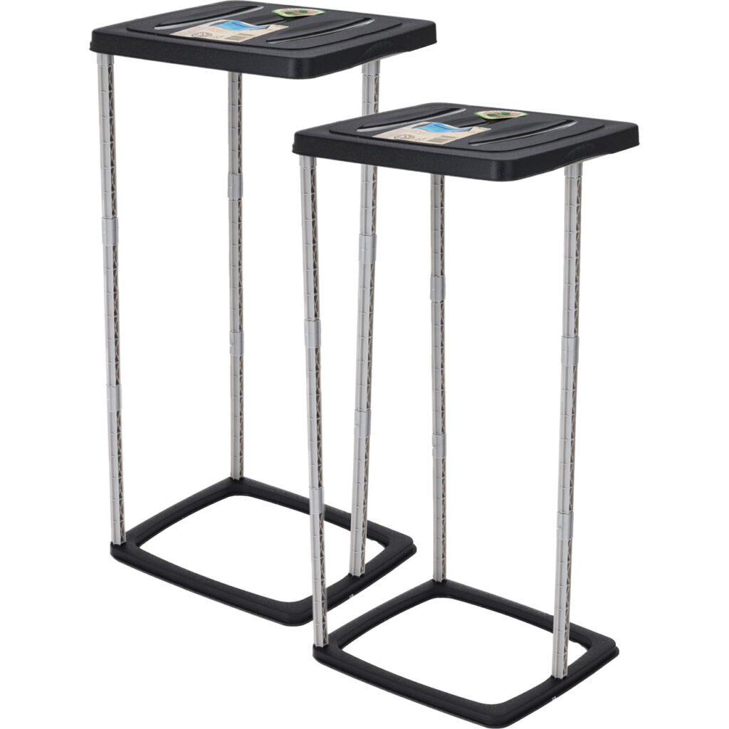 2er-Set Abfallsammler mit Deckel, 60 Liter
