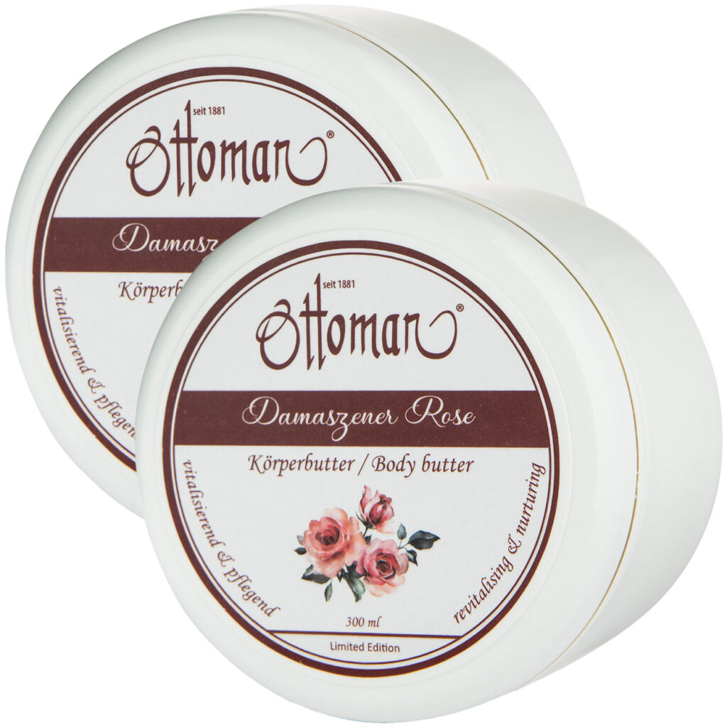 2er-Set Rose Körperbutter, 300ml, reichhaltige Pflege