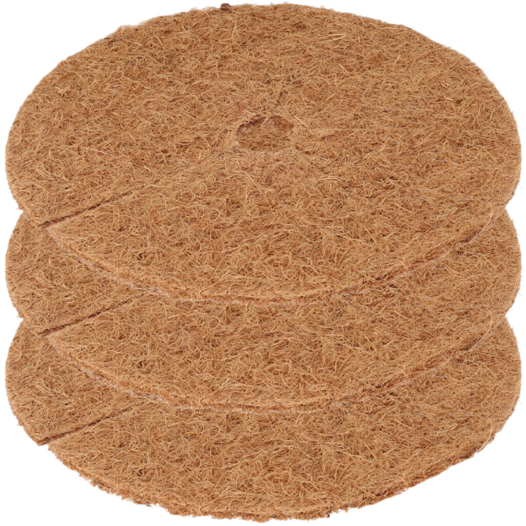 3er-Set Frostschutz-Kokosmatten für Topfpflanzen, rund,  Ø 25 cm