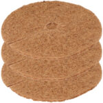 3er-Set Frostschutz-Kokosmatten für Topfpflanzen, rund,  Ø 25 cm