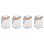 Vorratsglas mit Bügelverschluss, 4 Stück, 90ml