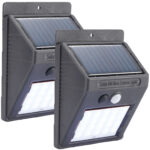 2er-Set Solar-LED-Wandleuchte mit Bewegungsmelder, 20 SMD LEDs