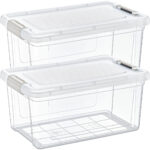 2er-Set Vorratsbox, 9 Liter, transparent