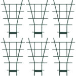 6er-Set Fächerspalier Pflanzgitter, grün, 49 x 29 cm