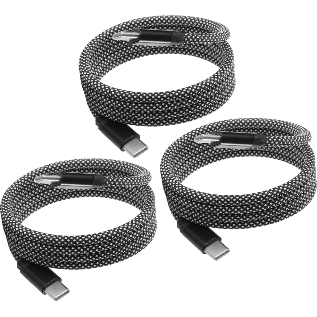 3er-Set Daten- & Ladekabel, Magnetische Aufrollfunktion, USB-C auf-USB-C, 100 W, 1m 3er-Set Daten- & Ladekabel, Magnetische Aufrollfunktion, USB-C auf-USB-C, 100 W, 1m