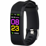 Fitnessuhr mit 0,96 Zoll Farbdisplay, schwarz