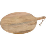 Schneidebrett aus Mangoholz, rund mit Griff, Ø 46 cm