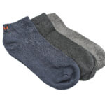 3er-Set Kurz-Socken, Herren, dunkelblau, grau, schwarz, Gr. 39-42
