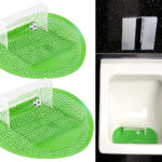 2er-Set Lustige Fussball-Urinal-Siebe, 18,5 x 19,5 cm, universell