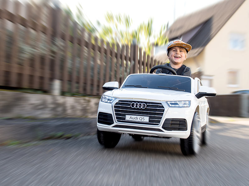 Kinderauto Audi Q5, bis 7 km/h, Fernsteuerung, MP3, weiss