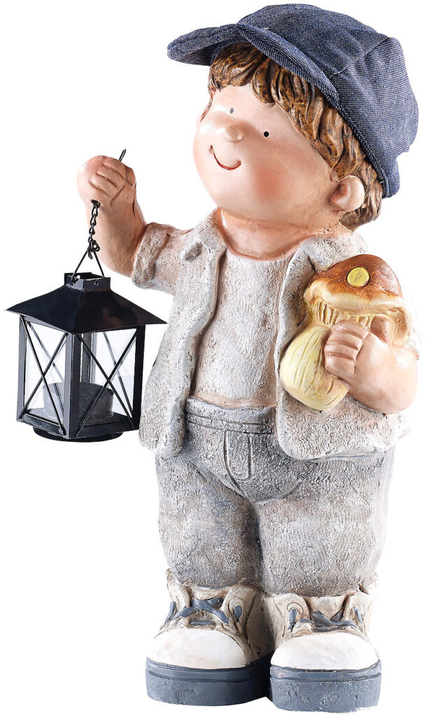 Handbemalte Deko-Figur „Klein-Willy“ mit Laterne