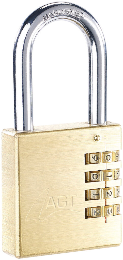 Vorhänge-Schloss aus Messing mit 4-stelligem Zahlen-Code, 50 mm