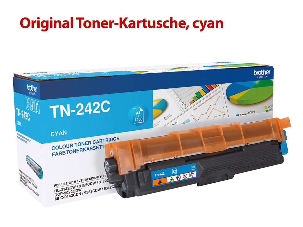 Original Toner-Kartusche TN-242C, cyan