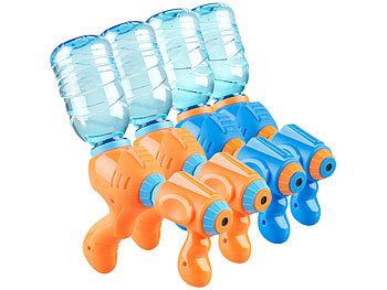 4er-Set Wasserpistolen mit PET-Flaschen-Anschluss