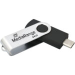 USB-Stick Typ-C, USB 3.2 Gen1, 64GB, schwarz-silber