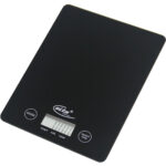 Digitalwaage, Touchscreen, Hartglas, edles schwarz, bis 5kg