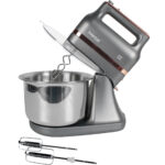 Turbo-Handrührgerät mit 3,5L Edelstahl-Rührschüssel, anthrazit-roségold, 400 W