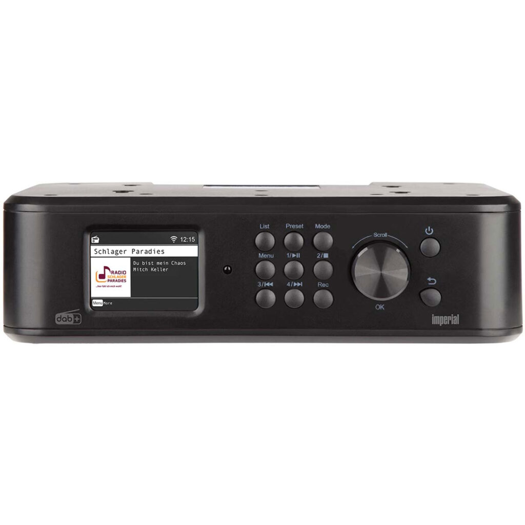 Modernes Unterbau-Küchenradio DAB+/FM & EWF, TFT-LCD-Farbdisplay, schwarz