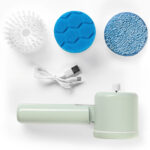 Akku-Reinigungsbürste mit Bürste- und Polieraufsätzen Akku-Reinigungsbürste mit Bürste- und Polieraufsätzen