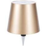 Akku Flaschenlampe, dimmbar, 3 Lichtfarben, gold