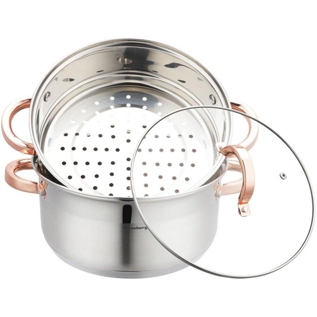 Kochtopf inklusive Dampfeinsatz und Deckel, 5 l Kochtopf inklusive Dampfeinsatz und Deckel, 5 l