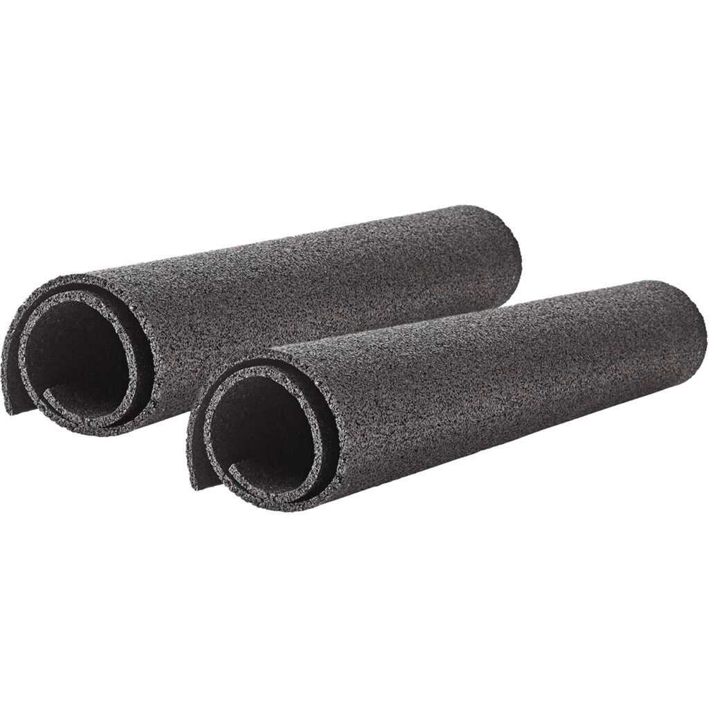 2er-Set Anti-Vibrations-Matte aus Gummi, 60 x 0,6 x 60 cm