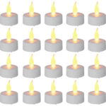 20er-Set LED-Teelichter, weiss, realistisches Flackern, inkl. Batterien