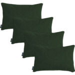 4er-Set Deko-Kissen wasserabwesend, bequemes Outdoorkissen,  grün, 50 x 30 x 10 cm