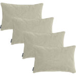 4er-Set  Deko-Kissen wasserabwesend, bequemes Outdoorkissen, beige , 50 x 30 x 10 cm