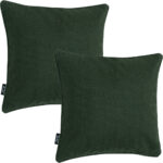 2er-Set Deko-Kissen wasserabwesend, bequemes Outdoorkissen, grün, 50 x 50 x 10 cm