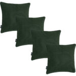 4er-Set Deko-Kissen wasserabwesend, bequemes Outdoorkissen, grün, 50 x 50 x 10 cm