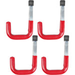 2er-Set Wandhaken mit Gummierung, 2-tlg, je 40kg, 12 x 8 cm