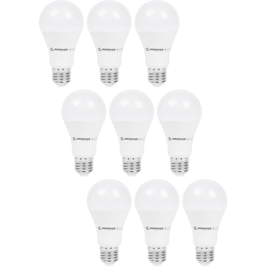 9er-Set LED-Glühbirne, A60, E27, 1020 lm, 12 W, 2500 K, warmweiss