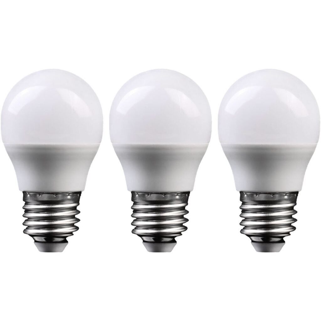 3er-Set LED-Tropfenlampe, G45, E27, 240 lm, 3 W, 3000 K, warmweiss