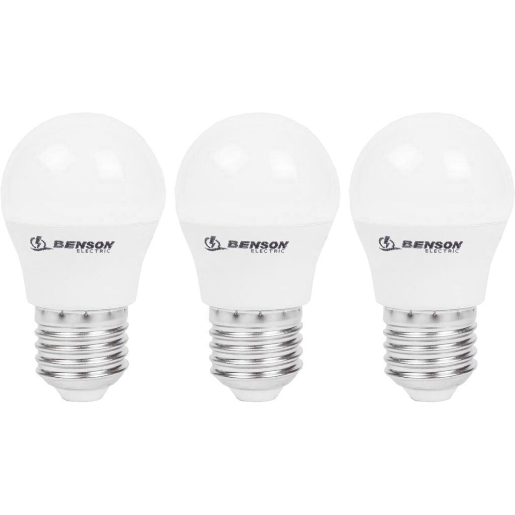 3er-Set LED-Tropfenlampe, G45,, E27, 400 lm, 5 W, 3000 K, warmweiss