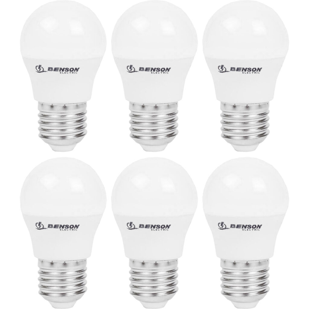 6er-Set LED-Tropfenlampe, G45, E27, 400 lm, 5 W, 3000 K, warmweiss