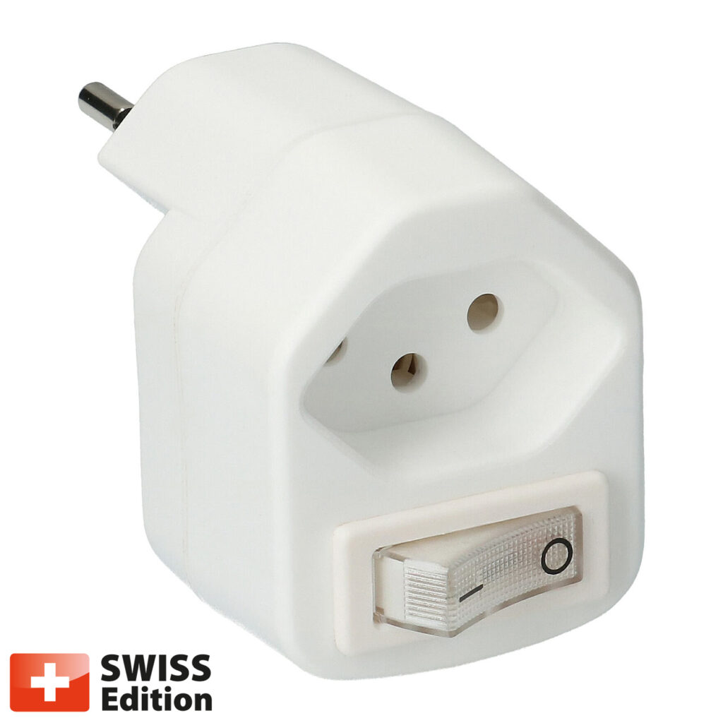 Stromspar-Steckeradapter mit Kinderschutz und Netzschalter im 2er Pack Stromspar-Steckeradapter mit Kinderschutz und Netzschalter im 2er Pack