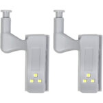 Automatische Schrankscharnier-Beleuchtung, grau, 2-tlg.